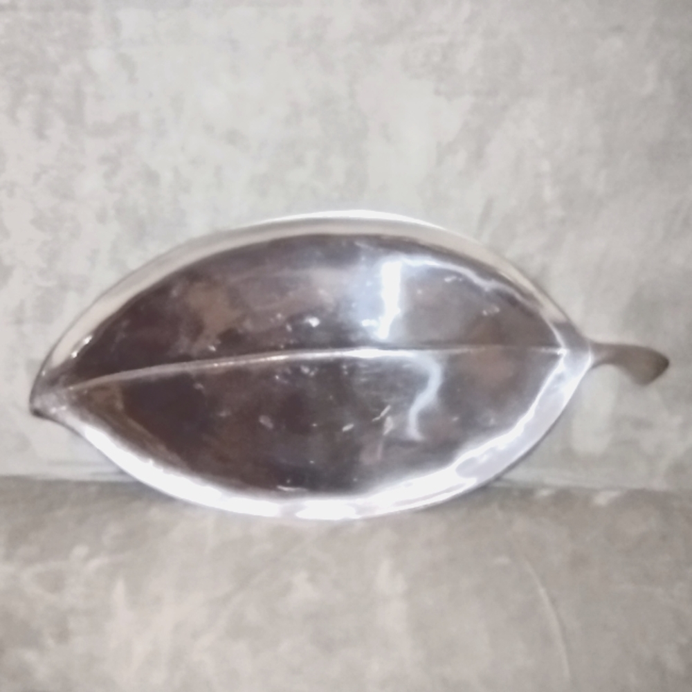 Silver Leaf Candle Tray